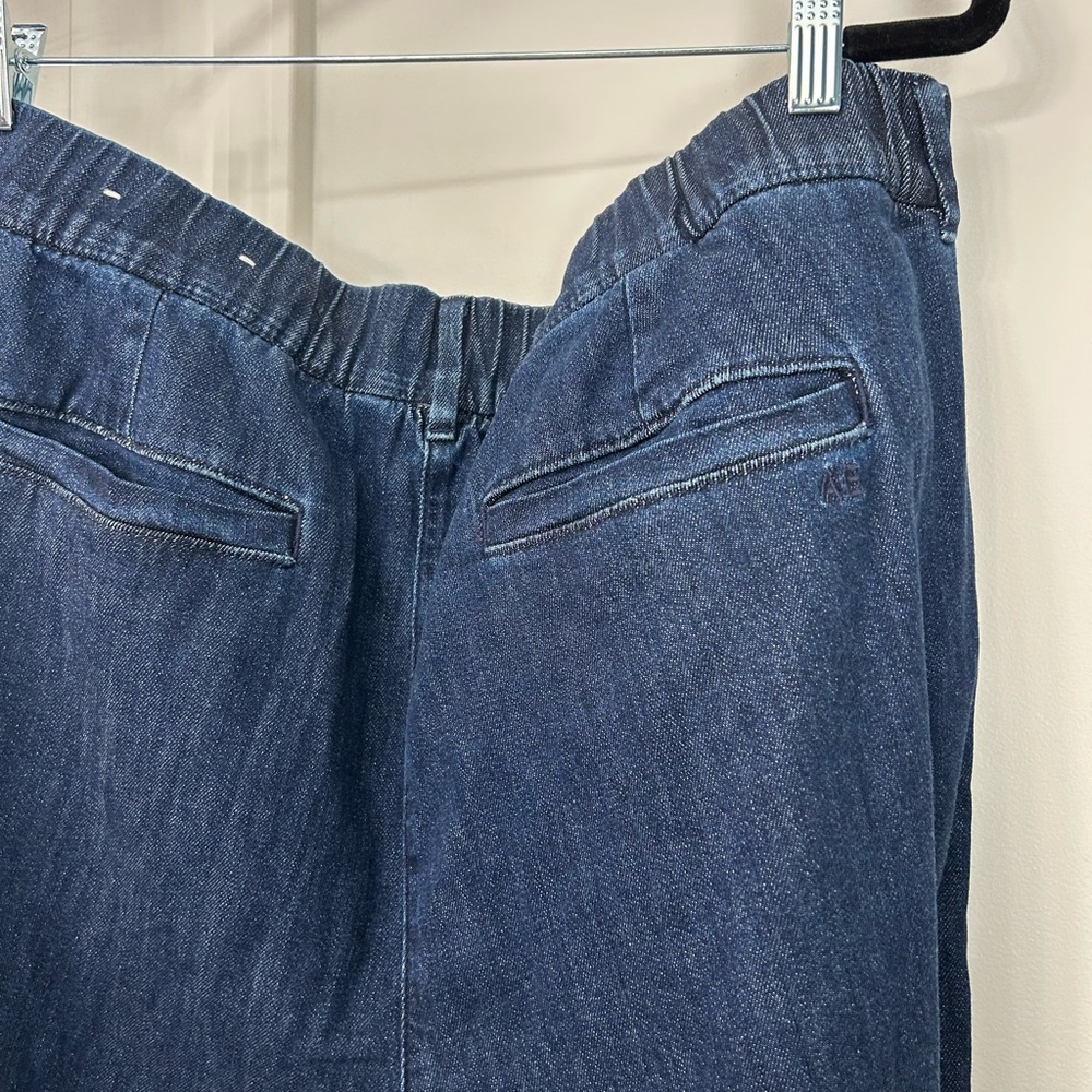 American Eagle Outfitters Dark Blue Wide Leg Jeans - Picture 4 of 5